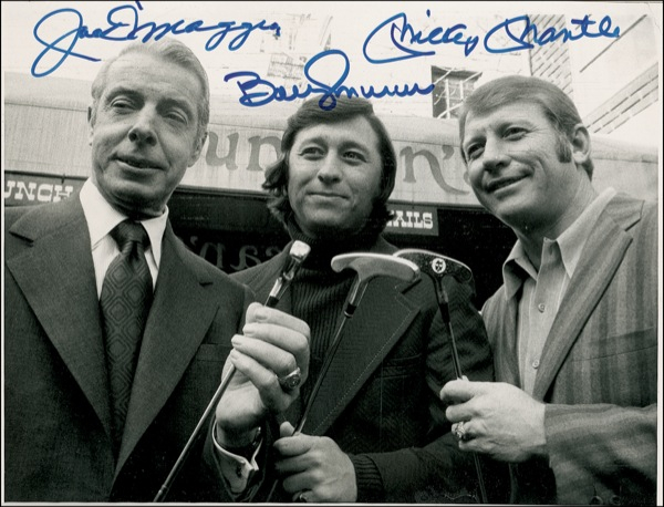 Lot 1322 DiMaggio, Mantle, and Murcer Signed Photograph